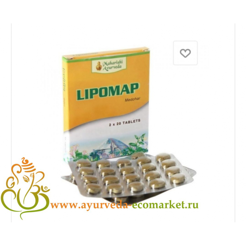 Липомап, 40 таб, Махариши Аюрведа / Lipomap, 40 tab, Maharishi Ayurveda