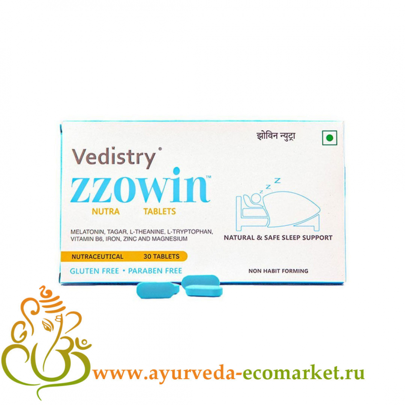 Ззовин Нутра таблетс, 30 таб, Чарак / Zzowin Nutra Tablets, 30 tab, Charak